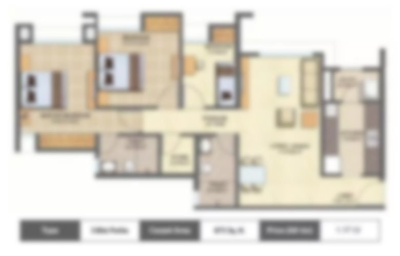 Supreme Wakad 3bhk floor plan